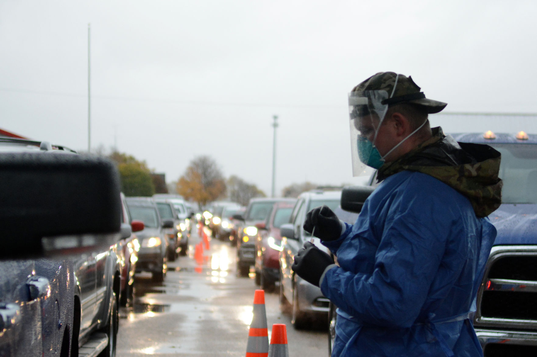 National Guard conducts COVID-19 testing in Baraboo, Oct. 12